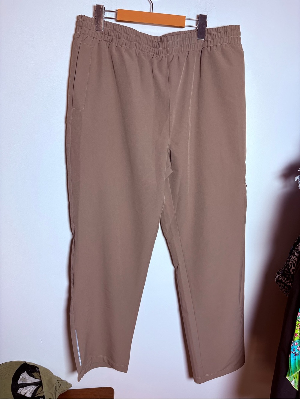 Asics  Brown Elastic Waist Joggers